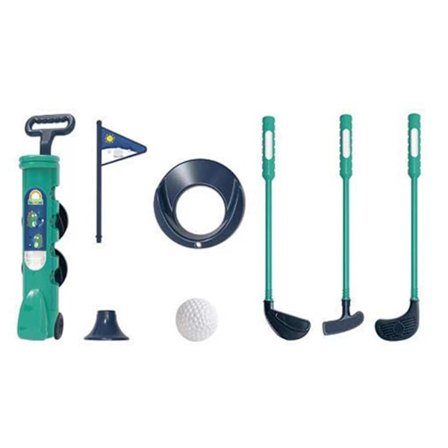 1 set barns golfleksaker speluppsättning med golfklubba 4 bollar flaggövningshål putter förälder-barn In-WELLNGS