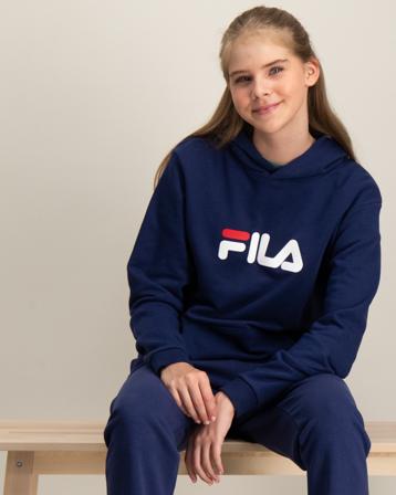 Fila SANDE classic logo hoody Blå Huvtröjor/Hoodies Tjej - Kids Brand Store