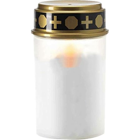 LED Gravslys Solcellelampe Hvid Med Solcelle Og Intelligent Åbning Og Lukning - LED Gravslys Med Realistisk Flimrende Effekt (FMY)