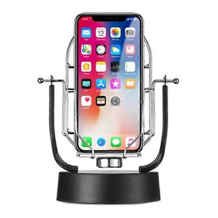 Dobbelt Telefon Swing Enhed Automatisk Ryste Vrikker Skridttæller Optjening Mobiltelefonholder