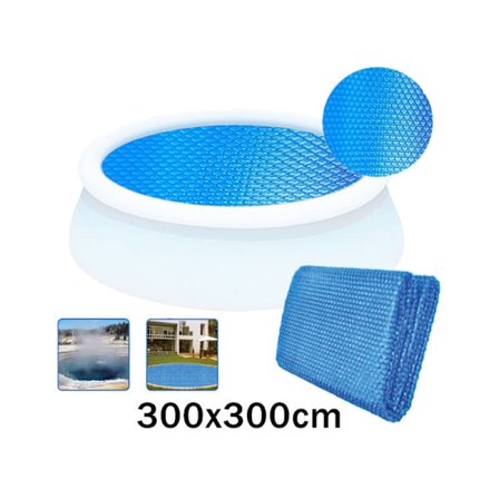300 cm Rund Bubbelplast för Pool - Blå