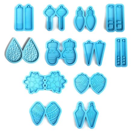 12 st DIY Örhängen Berlock Tillverkningsform Harts Hantverk Smyckestillverkningsverktyg