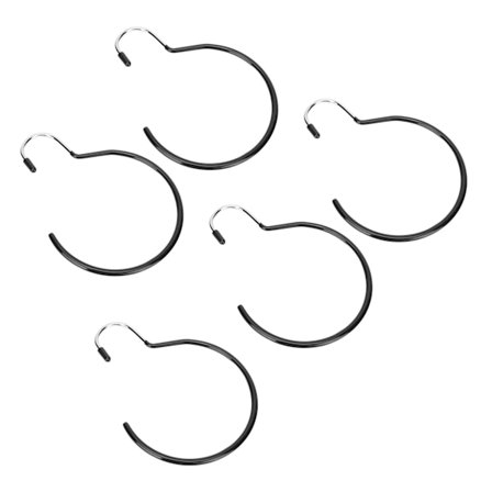 Multifunktionell Hängkrok Set för Garderob, Klädkammare och Mer - 5-pack, Svart