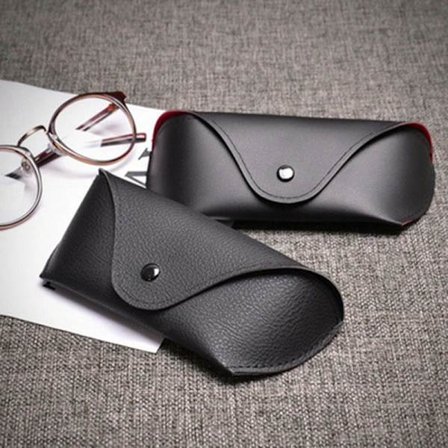 PU Leather Eyewear Cases Cover for Sunglasses Women's Eyeglasses Case Men Reading Glasses Box With Metal Buckle Eyewear Cases