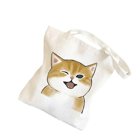 Mångsidiga Tygpåsar / Tote Bags leende katt