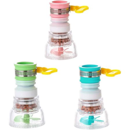 3 stk. 360° Drejelig Vandhane Håndholdt Filterdyse Regulator Vandhane Dyse Vandfilter 360° Drejelig Sprøjtsikker Vandhane Filter