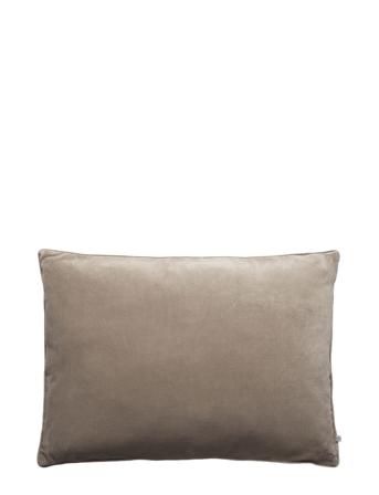 Velvet Piping Cushion 50X70 Cm Home Textiles Cushions & Blankets Cushions Grå Rosemunde