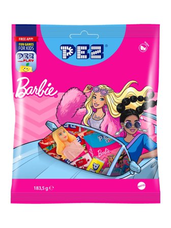 PEZ sugar pastille with figures from Barbie 0.184kg