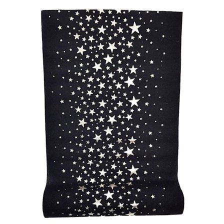 Duk på rulle Löpare Svart/Silver 28 cm x 3 m