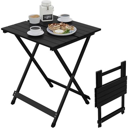 Rootz Campingbord - Sammenklappeligt picnicbord - Bærbart udendørsbord - Letvægts aluminiumslegering - 50,5 cm x 47 cm x 59,5 cm