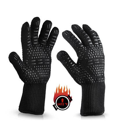 Grillhandsker, varmebestandige ovnhandsker op til 800 °C varmebestandighed