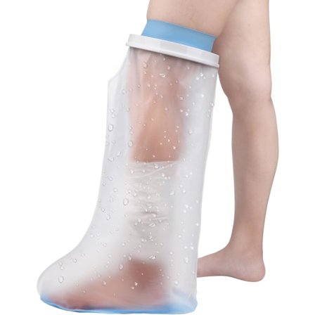 Vedenpitävät kipsisuojat suihkuun, jalka, aikuinen, kipsisuoja jalkaan liukuesteellä, vesitiivis jalkakipsisuoja haavan hoitoon, uudelleenkäytettävä