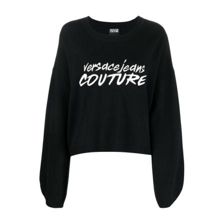 Versace Jeans Couture, Sweatshirts Zwart, Dames, Maat:M