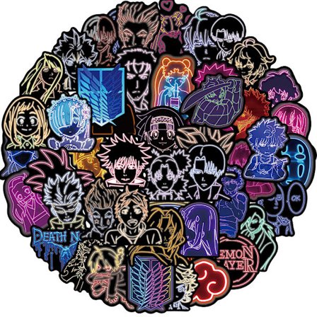 Stickers 100 st neon klistermärken vattentäta V