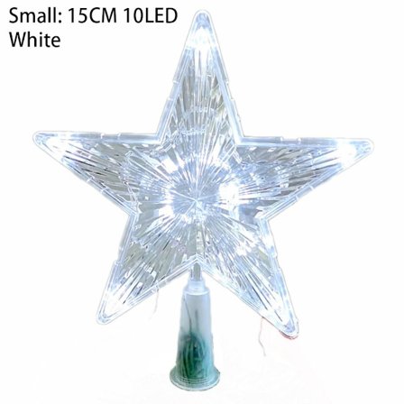 1 Stk jule LED-lys Femspiss Stjerne LITEN-HVIT