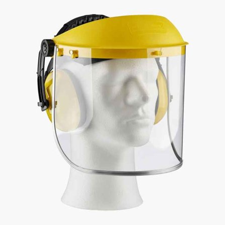Ansiktsskydd med visir och hörselskydd - Biltema
