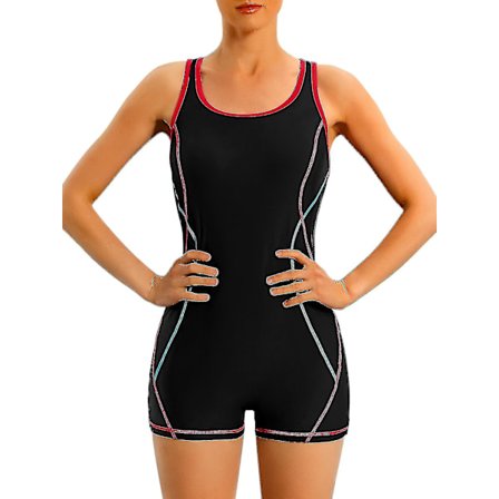 Dam Pro Match Baddräkt med Racerback och Boylegs