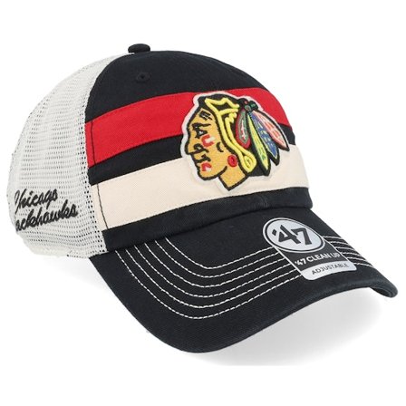 47 Brand - Negro trucker Gorra - Chicago Blackhawks Clubhouse Boon Clean Up Black Trucker @ Hatstore