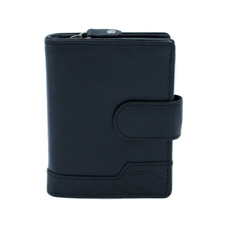Läderplånbok med plats för många fack, RFID