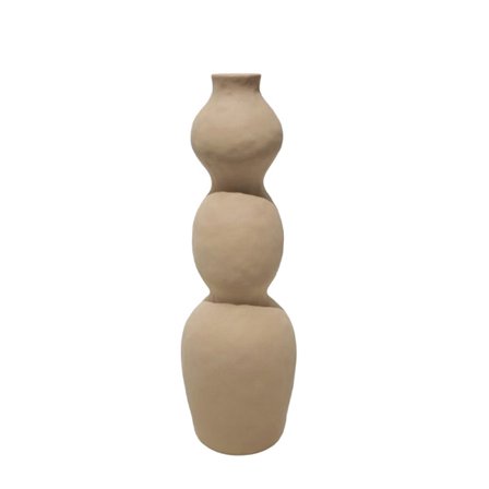 Keraaminen maljakko, beige, 39cm – Koristeellinen sisustuselementti