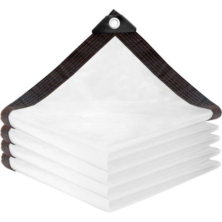 x 3 m Läpinäkyvä suojapeite silmukoilla, suojaa tuulelta, sateelta ja auringolta, puutarhakalusteille, kasveille, kasvihuoneelle, koirankopille