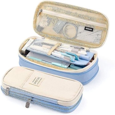 Etui til blyanter, stort penalhus, kontor, college, stor opbevaringspose