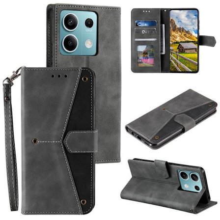 Motorola Edge 60 Fodral i Fusion Nail Skin med Stitching Kalvskinnstextur