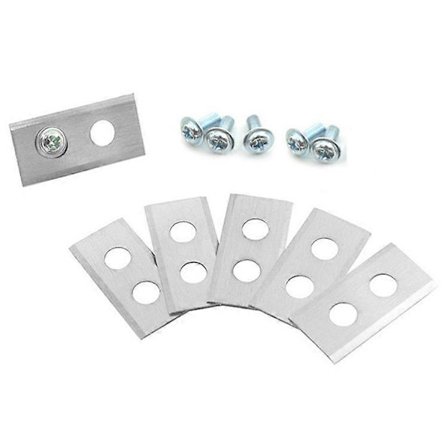 6 stk. 36x18x0,9MM dobbelt-hul udskiftningsblad i rustfrit stål, kompatibelt med Worx plæneklipper