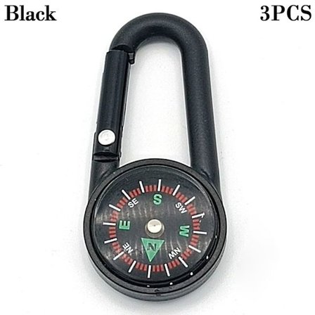 3st Utomhuskrokkompass Minimetallkompass SVART - spot försäljning