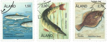 Åland - Fisk - Stemplet