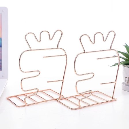 Kreative Minimalistiske Bogstøtter i Metal Justerbare Bogstøtter Stativ Bogreol Skrivebordsbogstøtte