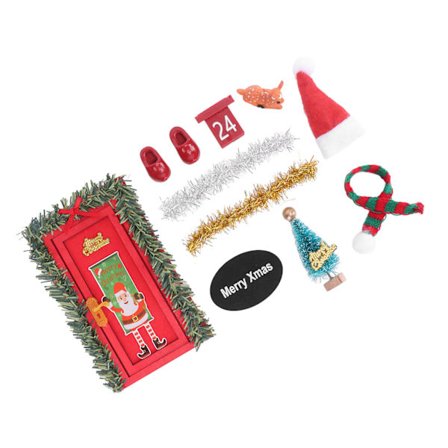 Dukkehus DIY Julepynt Sæt 1/12 1/6 Skala Dukkehus Model Landskab Legetøj