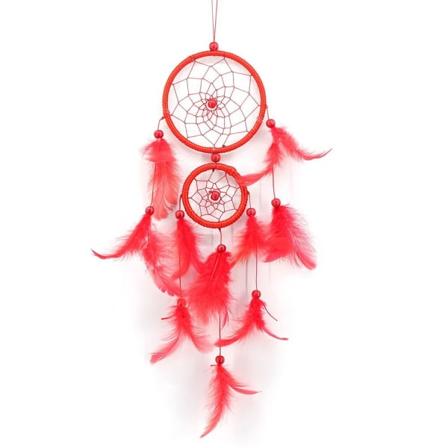 Mordely Drömfångare Fjädervävning RÖD red