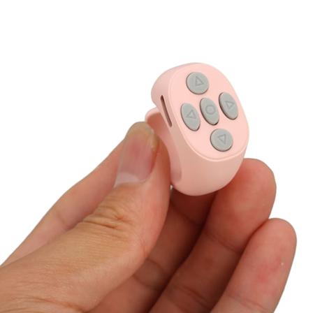 Älykäs rengaskontrolleri Bluetooth 5.3 Langaton kaukosäädin Sivunkääntäjä Tik Tokille Sähköiselle kirjalle Pinkki