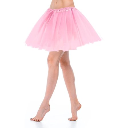 Dame Tutu Klassisk Elastisk 3-lags Tylskørt Rød 80'er Skørt Tutu Dirndl Dame Kort Teen Dansekjole