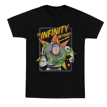 Disney Pojkar Toy Story 4 Buzz To Infinity T-Shirt 7-8 År Svart