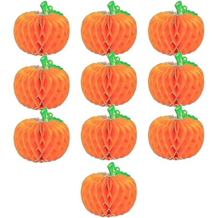 10 kpl Kurpitsa Hunajakenno Ripustuskoriste Lyhdyt Silkkipaperipallo (vihreä oksa) Bd