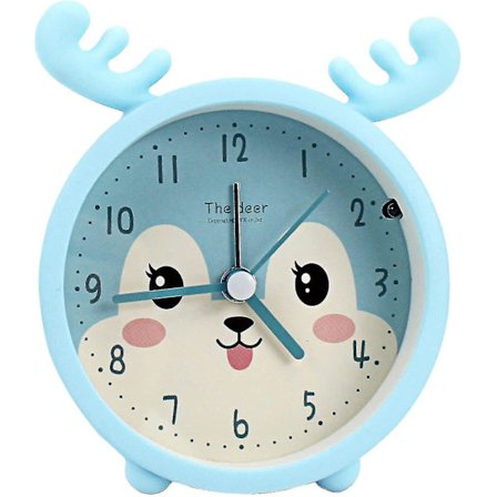 Børne Sød Dyr Alarmur Lydløs Ikke Tikkende Silikon Ur Natlys Rejse Ur Pink Kanin