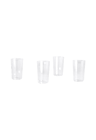 HAY Angle Glass Set of 4 Large Dukning & servering Transparant