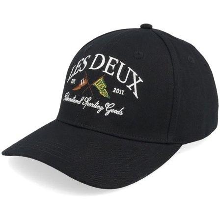 Les Deux - Svart adjustable Keps - Ivy League Organic Baseball Cap Black Adjustable @ Hatstore