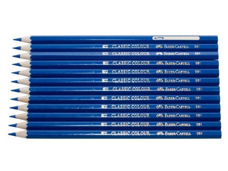 FABER-CASTELL Färgpenna, Classic, sexkantig pennkropp, blå 12/fp - Lyreco - Skola och förskola - Pennor och tillbehör - Färgpennor - Standard