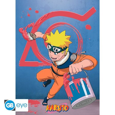 NARUTO - Poster "Naruto & Konoha emblem"