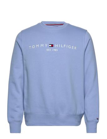 Tommy Logo Sweatshirt Sweat-shirt Genser Blå Tommy Hilfiger*Betinget Tilbud