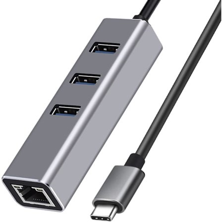 USB-C, 4-ports USB 3.0 USB-C Hub-delare med 1 USB 3.0