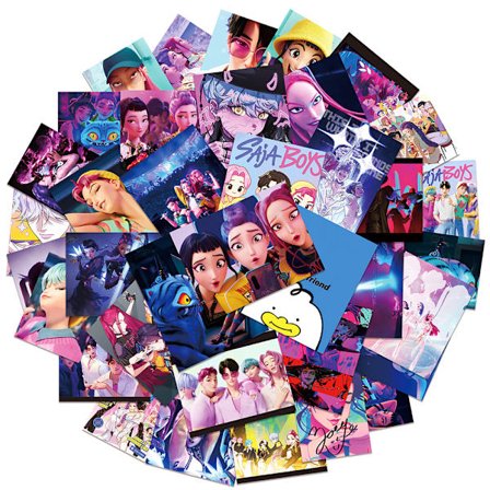 50 K-pop Demon Hunters personlige klistermærker til notesbøger, vandflasker og vandtætte dekorative klistermærker