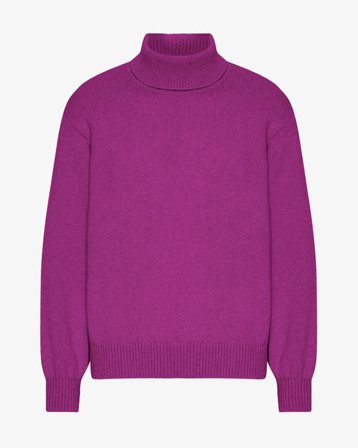 Merino Wool Turtleneck - Magenta Blaze - Male - L