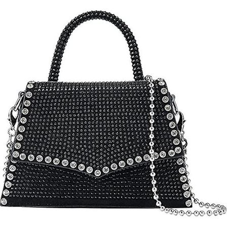 GHYT Glitter Rhinestone Crossbody Veske - Fashion Crystal Top Handle Vesker Cocktail Party Club Bling Clutch Veske for Kvinner