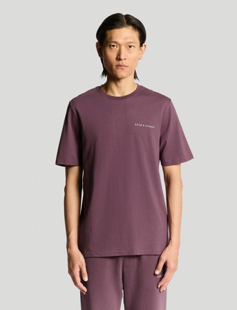 Lyle & Scott Script T-Shirt - Burgundy - M