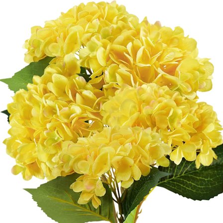 5 st konstgjorda sidenhortensior, blomsterarrangemang dekoration 47 cm