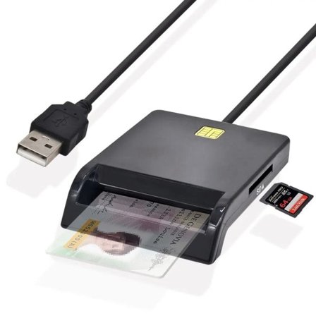 USB SIM Smart Kort Läsare För Bank Kort IC/ID EMV SD TF MMC Kortläsare